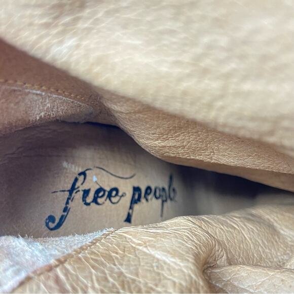 Free People Elle Block Heel Nobuck Slouchy Boots In Bordeaux Women’s Size 36 - Picture 10 of 10